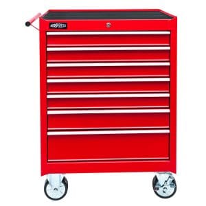 Dulap scule pentru atelier, 7 sertare, Airpress, Otel, 945 x 458 x 608 mm, Rosu