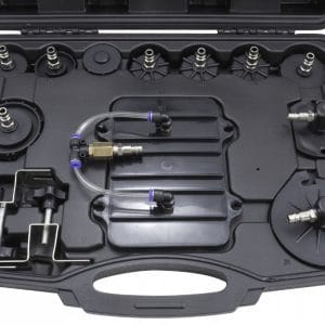 Dispozitiv pneumatic de aerisit si schimbat lichid de frana cu adaptoare