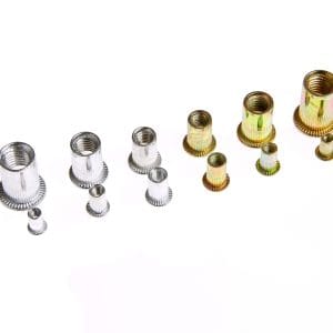 Trusa de 300 piulite nituibile, din otel si aluminiu, M3-M10