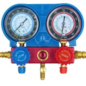 Trusa baterie manometre freon clima auto AC R22, R134A, R12, 8 piese