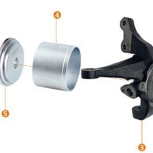 Trusa presa pentru extras rulmenti roata, 50-89mm , 31 piese