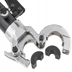 Cleste hidraulic 12T sertizat tevi tip V U TH cu bacuri 16-32mm, 12 piese