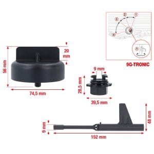 Cheie pentru buson cutie viteze Mercedes 9G-Tronic, 3 piese