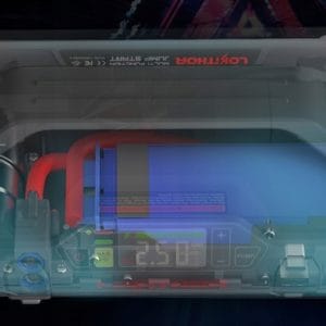 Starter auto, Lokithor, 20000mAh, Compresor 10-150 PSI, 12V, Negru