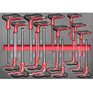 Dulap cu scule XXL cu 12 sertare, blat de lemn, 360 piese, Airpress