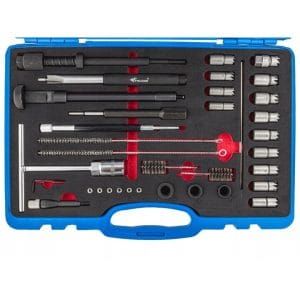 Set freze pentru locas injectoare cu perie si extractor, 17 piese
