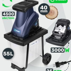 Tocator crengi si resturi vegetale Wuber, 3000W
