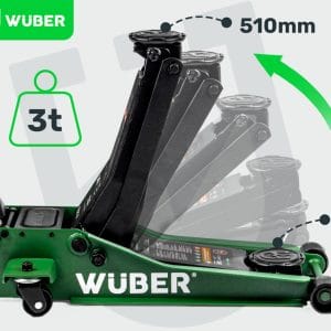 Cric crocodil hidraulic de 3 tone, 75-510mm, profesional Wuber