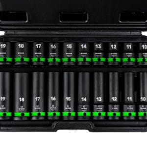 Set chei tubulare impact 1/2” Wuber, 20 piese