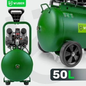 Compresor de aer silentios Wuber, putere 1600W, rezervor 50L, 4 cilindri