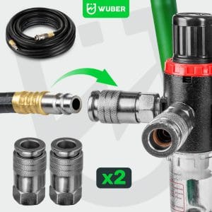 Compresor de aer silentios Wuber, putere 1600W, rezervor 50L, 4 cilindri