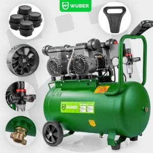 Compresor de aer silentios Wuber, putere 1600W, rezervor 50L, 4 cilindri