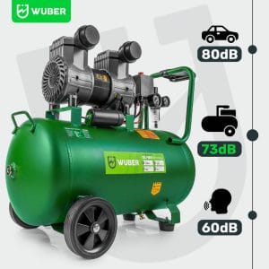 Compresor de aer silentios Wuber, putere 1500W, rezervor 50L