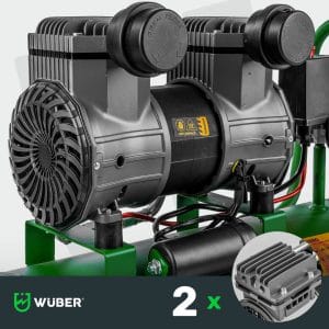 Compresor de aer silentios Wuber, putere 1500W, rezervor 50L