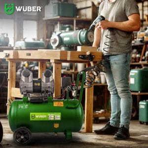Compresor de aer silentios Wuber, putere 1500W, rezervor 50L