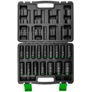 Set chei tubulare impact 1/2” Wuber, 16 piese