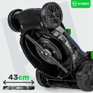 Masina de tuns iarba, gazon, cu acumulator, 2x20V Li-ion, 38 cm 40V Wuber