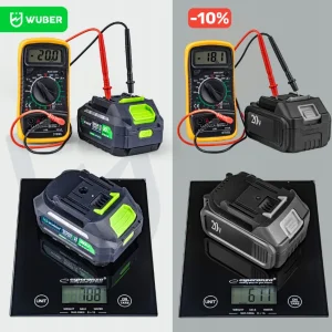 Masina de tuns iarba, gazon, cu acumulator, 2x20V Li-ion, 38 cm 40V Wuber