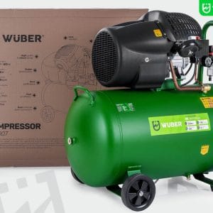 Compresor Aer WUBER 100L, 2000W, 8 BAR, 2 Cilindri Fontă, 170 l/min