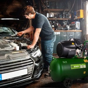 Compresor Aer WUBER 100L, 2000W, 8 BAR, 2 Cilindri Fontă, 170 l/min