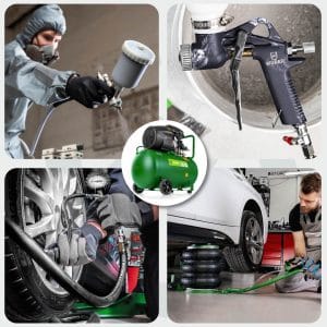 Compresor Aer WUBER 100L, 2000W, 8 BAR, 2 Cilindri Fontă, 170 l/min