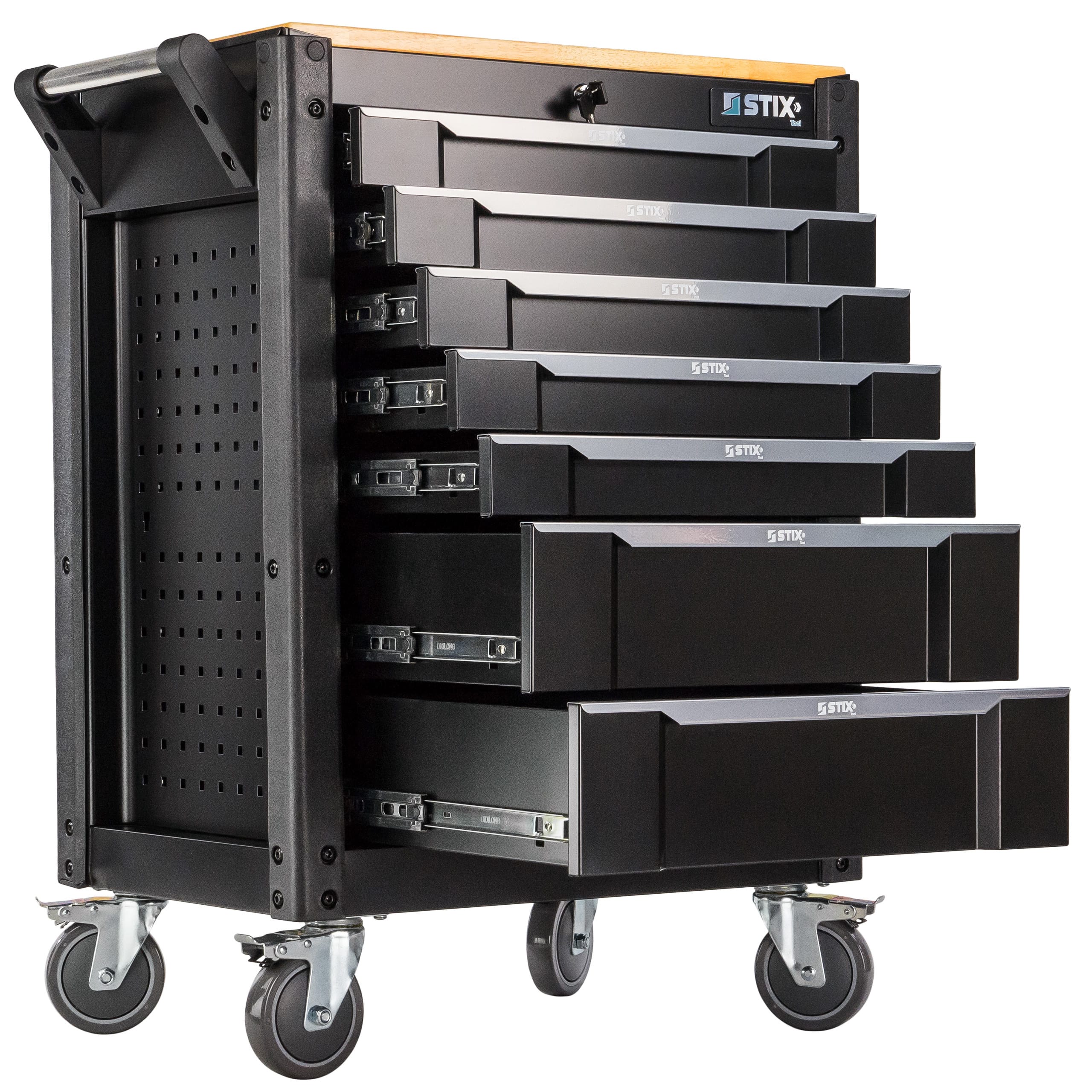 eng_pl_Workshop-Cabinet-Tool-Trolley-with-7-Drawers-UltimatePro-C7-Stix-75226_12 Dulap de scule profesional cu 7 sertare, blat din lemn