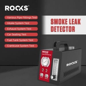 Generator de fum pentru detectat pierderi la motor cu accesorii 12V, Rooks