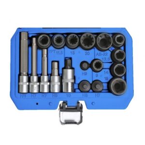 Trusa chei tubulare pentru etriere de frana, 18 piese