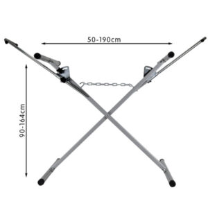 Dimensiunile suportului pentru vopsit bare: înălțime 90–164 cm, lățime 50–190 cm